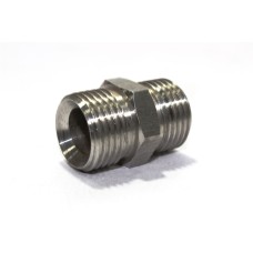 SS Double Nipple Hex Adapter Male Heavy Stainless Steel 304.